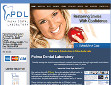 Tablet Screenshot of palmadentallaboratory.com